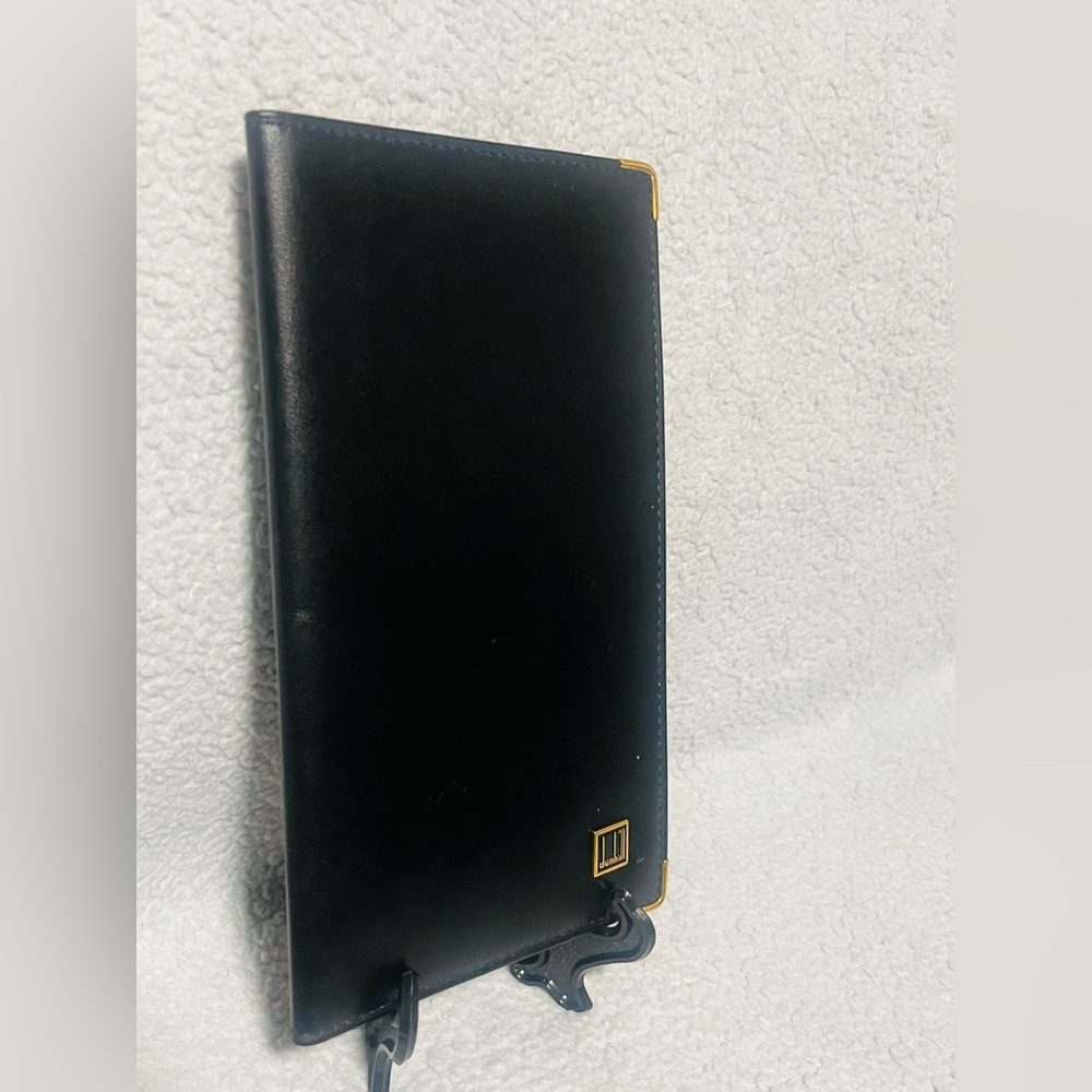 Dunhill Black Leather Checkbook/Wallet - Picture 9 of 9